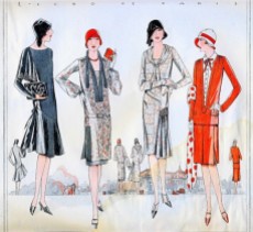 Flapper Dresses- 1920-30's - Found on http://www.cafepress.co.uk/+paris+postcards